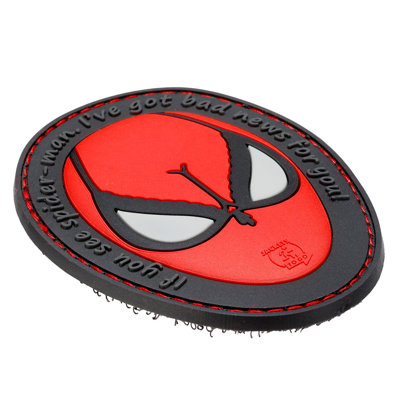 JTG 3D Rubber Patch mit Klettflche Spiderboobs schwarz/rot Bild 1