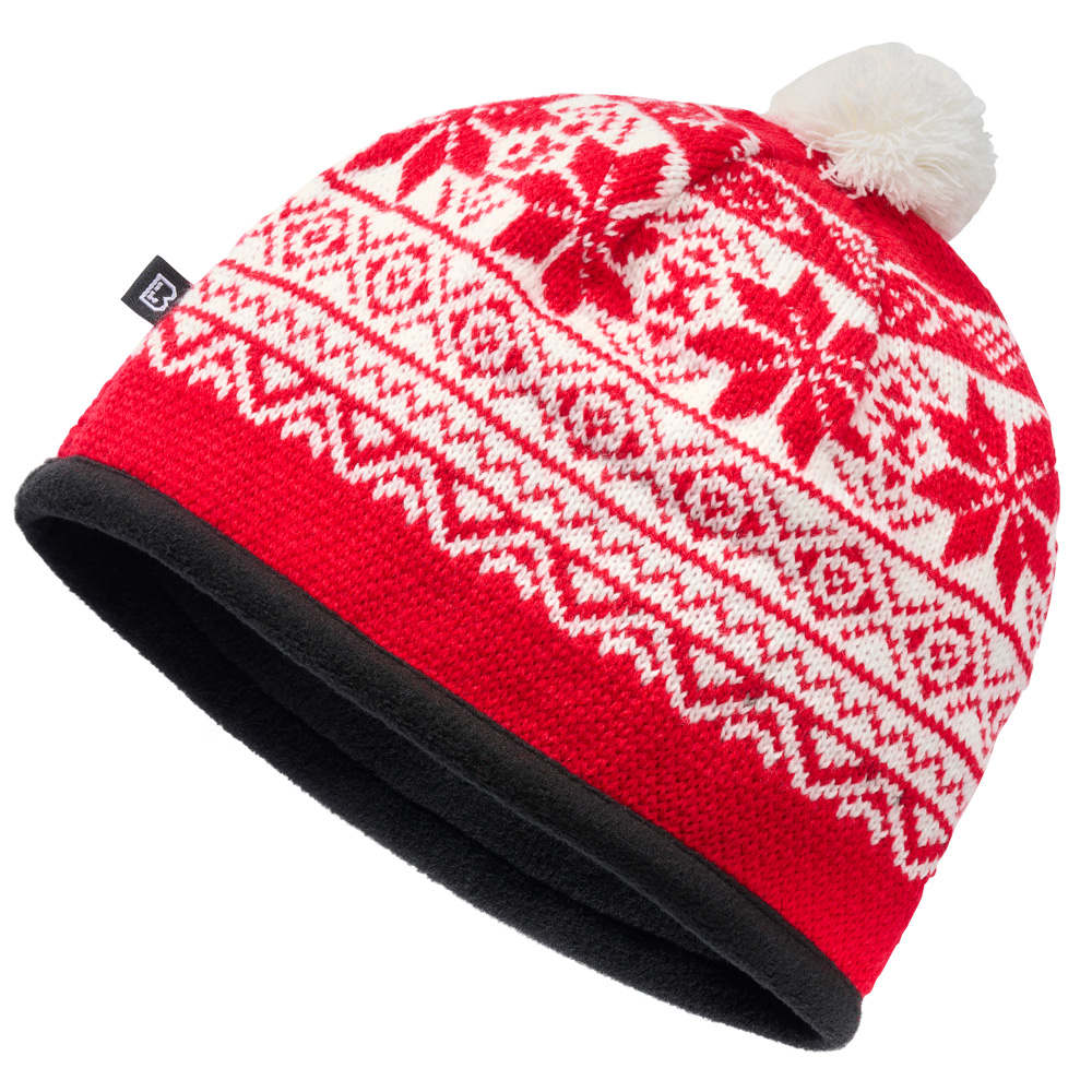 Brandit Strickmütze Snow Cap rot/weiß kaufen
