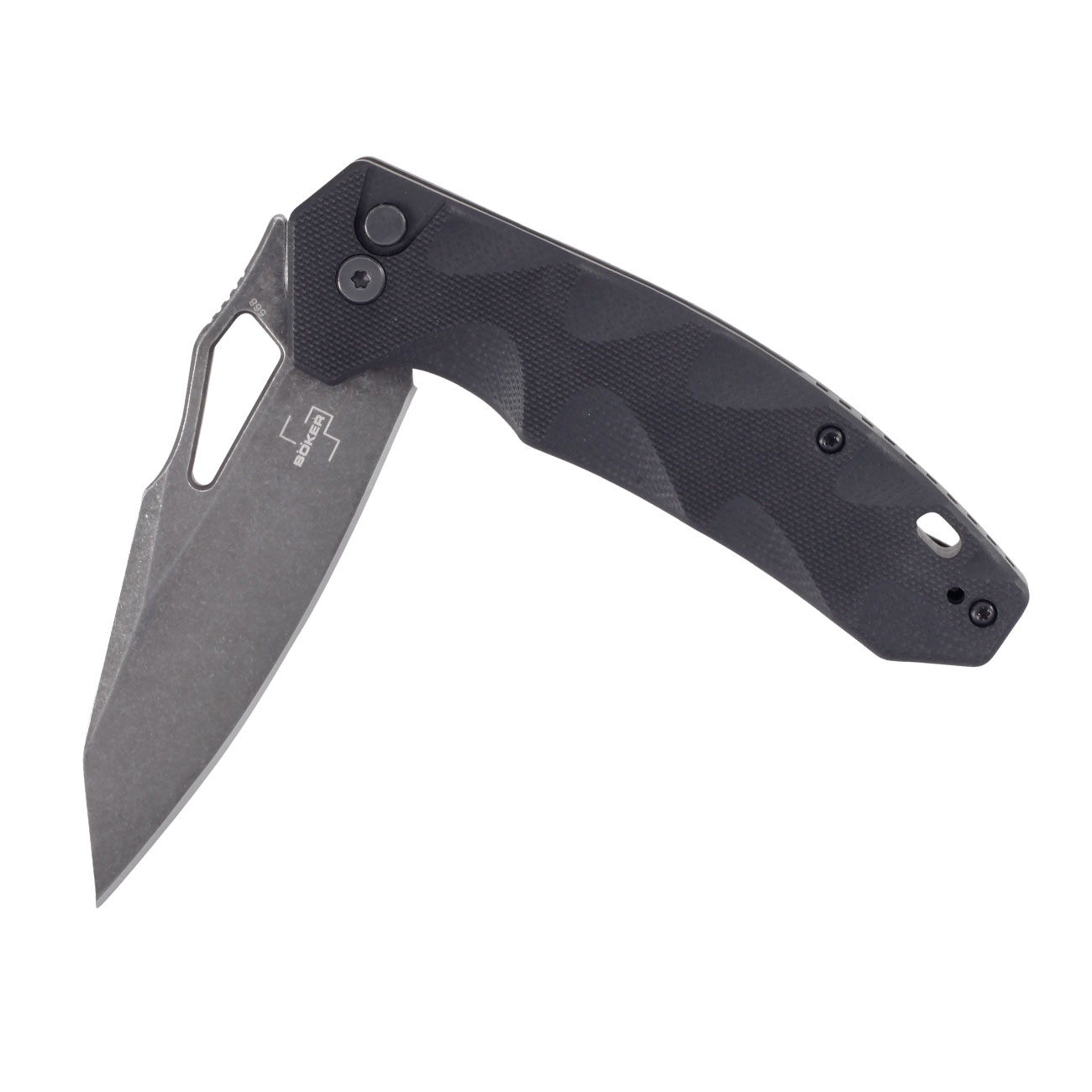 Bker Plus Einhandmesser Kirke Nitro-V Stahl schwarz/stonewash inkl. Grtelclip Bild 3