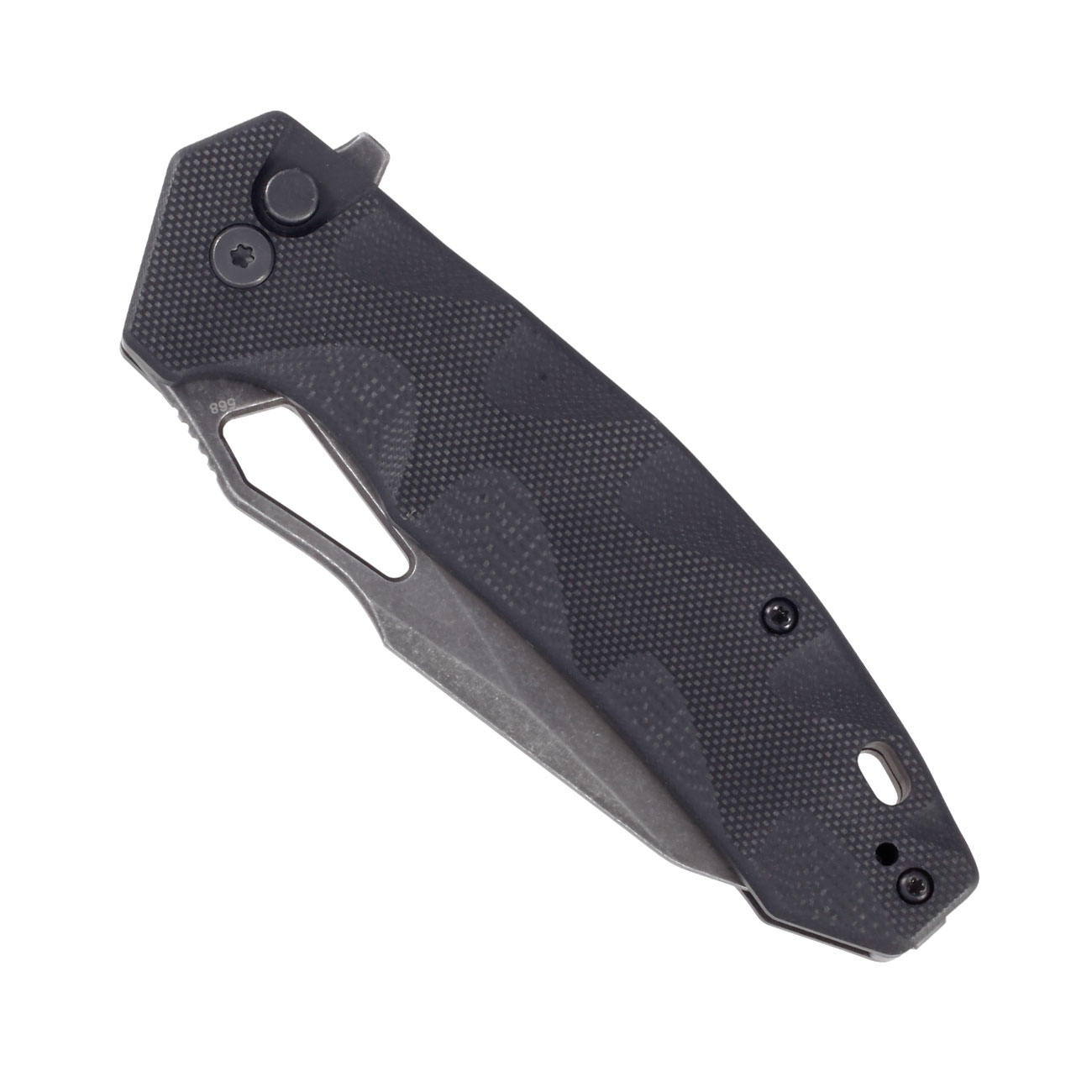 Bker Plus Einhandmesser Kirke Nitro-V Stahl schwarz/stonewash inkl. Grtelclip Bild 4