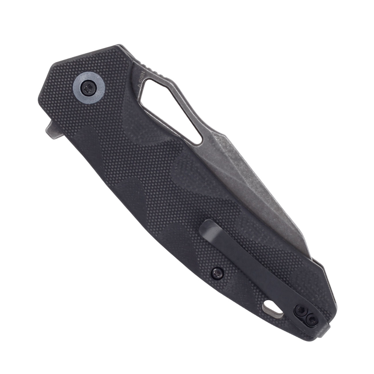 Bker Plus Einhandmesser Kirke Nitro-V Stahl schwarz/stonewash inkl. Grtelclip Bild 5