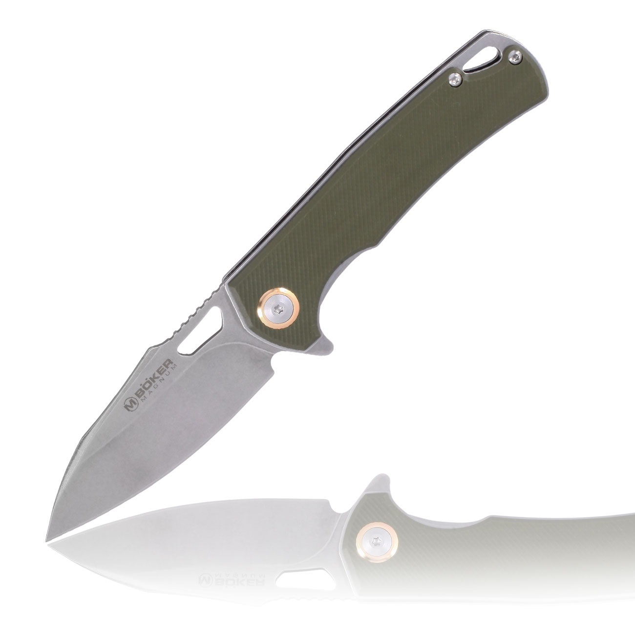 Magnum Einhandmesser Skeksis oliv stonewash inkl. Grtelclip