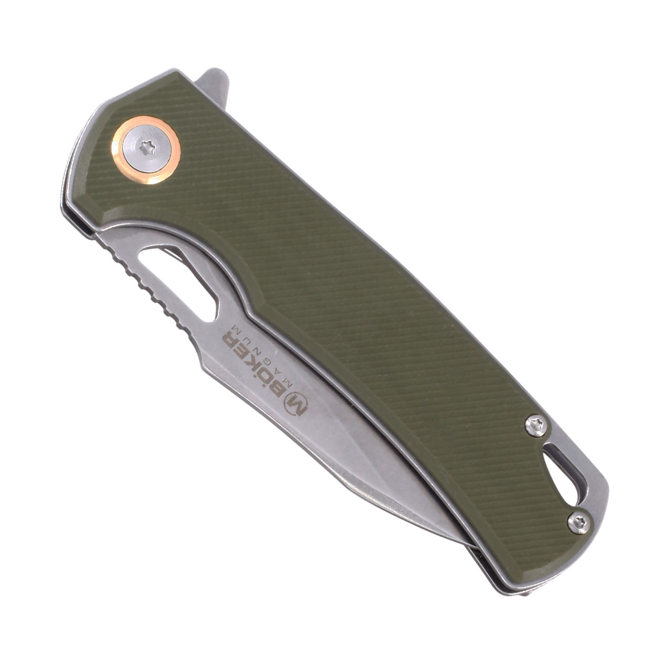 Magnum Einhandmesser Skeksis oliv stonewash inkl. Grtelclip Bild 4