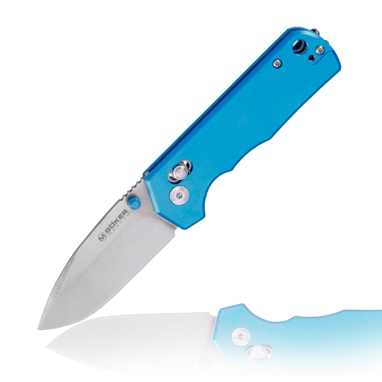 Magnum Einhandmesser Rockstub Blue Elox blau stonewash inkl. Grtelclip