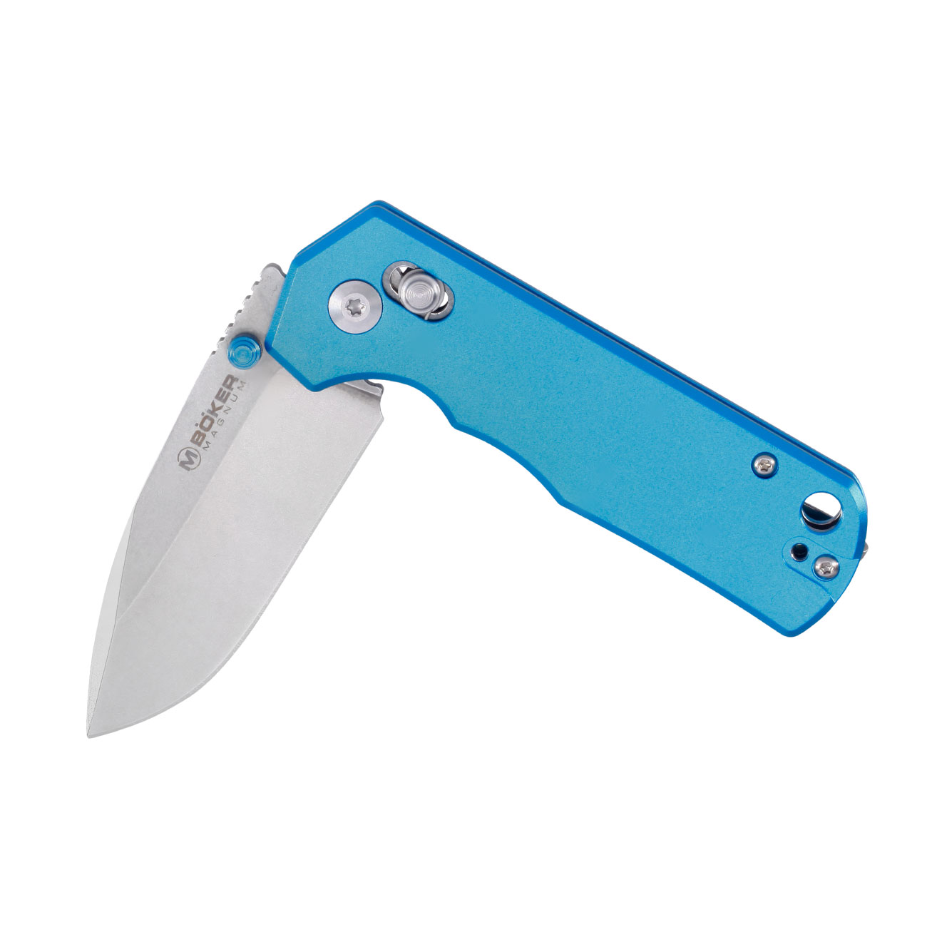 Magnum Einhandmesser Rockstub Blue Elox blau stonewash inkl. Grtelclip Bild 3