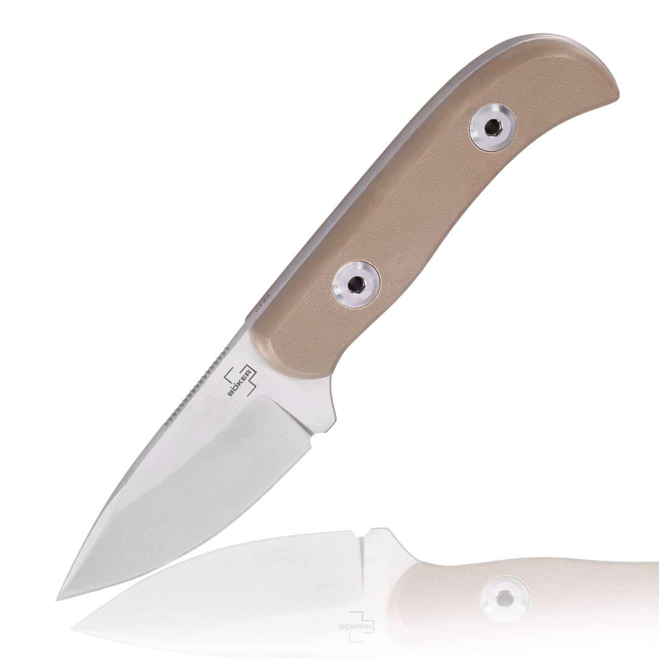 Bker Plus Outdoormesser Dasos 2.0 D2 Stahl tan inkl. Kydexscheide und 90 Grtelclip