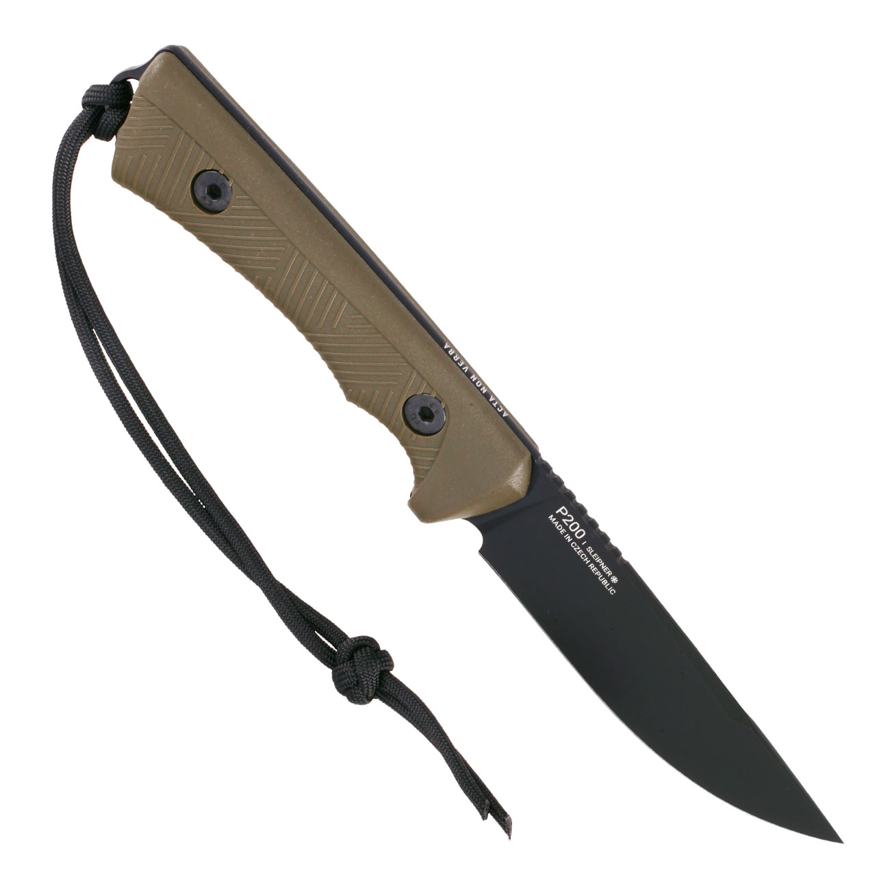 ANV Knives Outdoormesser P200 Sleipner Stahl Cerakote schwarz/oliv inkl. Kydexscheide Bild 1