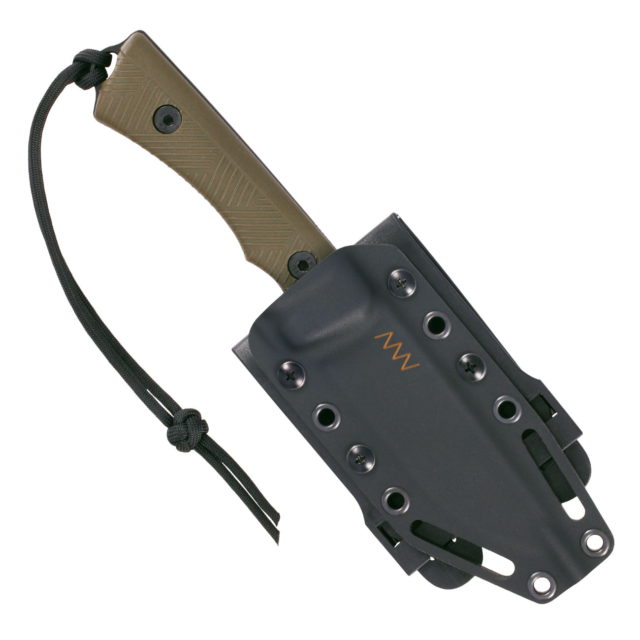 ANV Knives Outdoormesser P200 Sleipner Stahl Cerakote schwarz/oliv inkl. Kydexscheide Bild 4