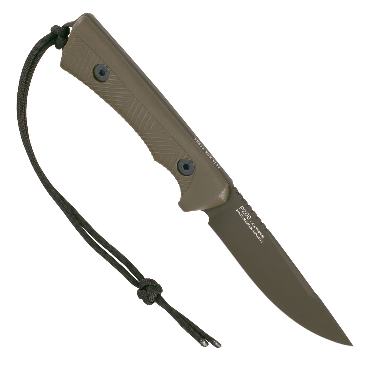 ANV Knives Outdoormesser P200 Sleipner Stahl Cerakote oliv inkl. Kydexscheide Bild 1