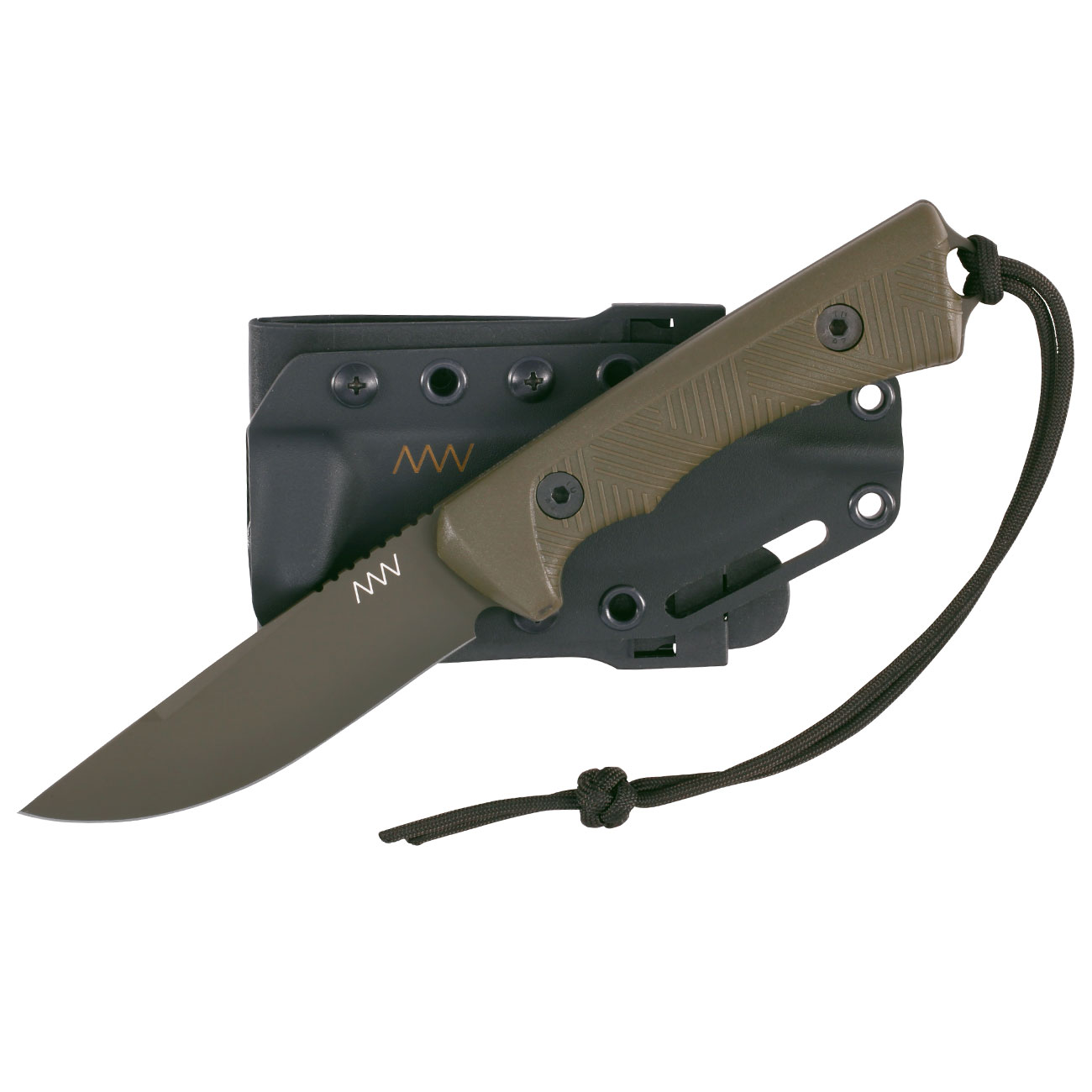 ANV Knives Outdoormesser P200 Sleipner Stahl Cerakote oliv inkl. Kydexscheide Bild 3