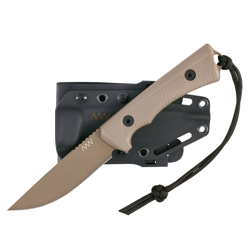 ANV Knives Outdoormesser P200 Sleipner Stahl Cerakote coyote inkl. Kydexscheide Bild 3