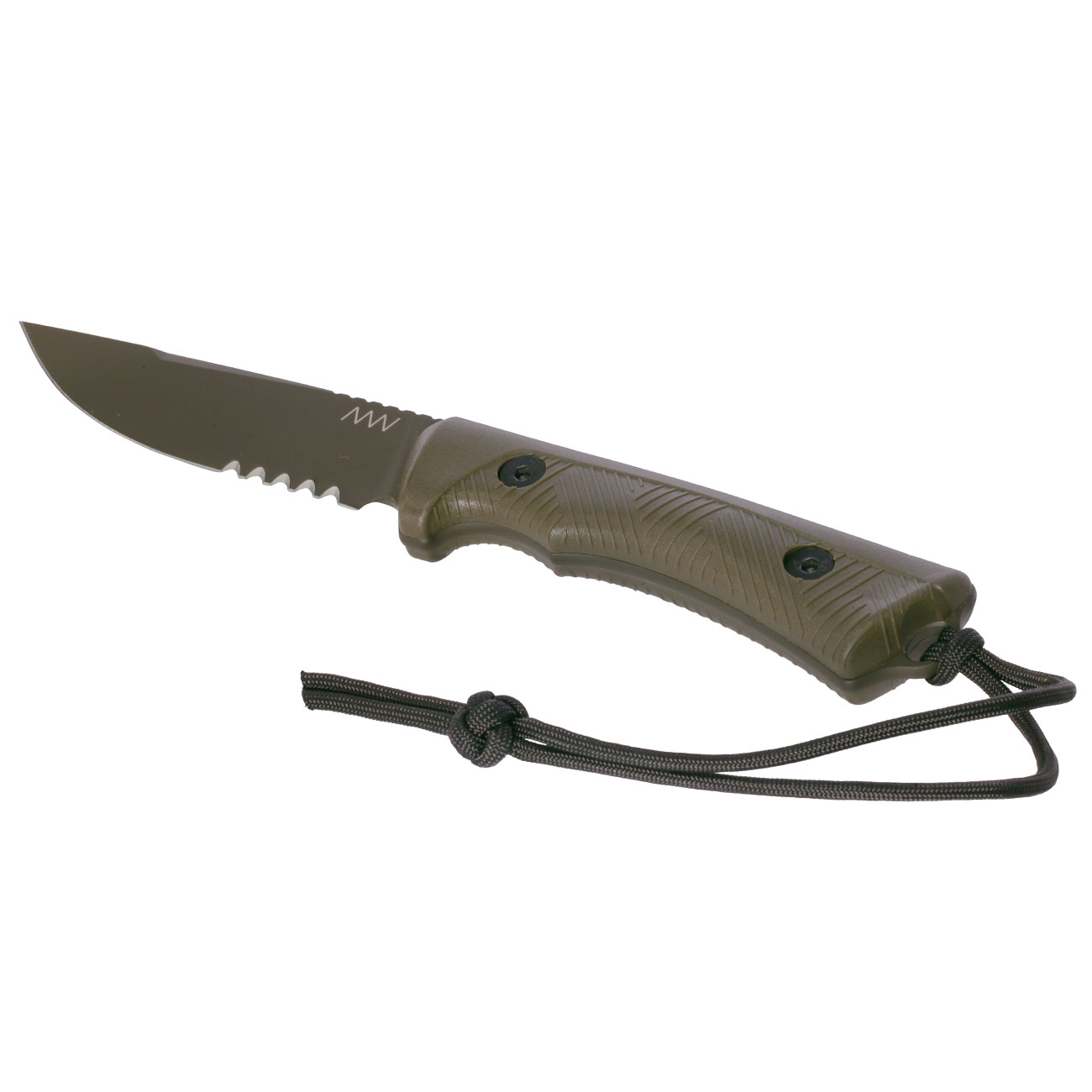 ANV Knives Outdoormesser P200 mit Sgezahnung Sleipner Stahl Cerakote oliv inkl. Kydexscheide Bild 2