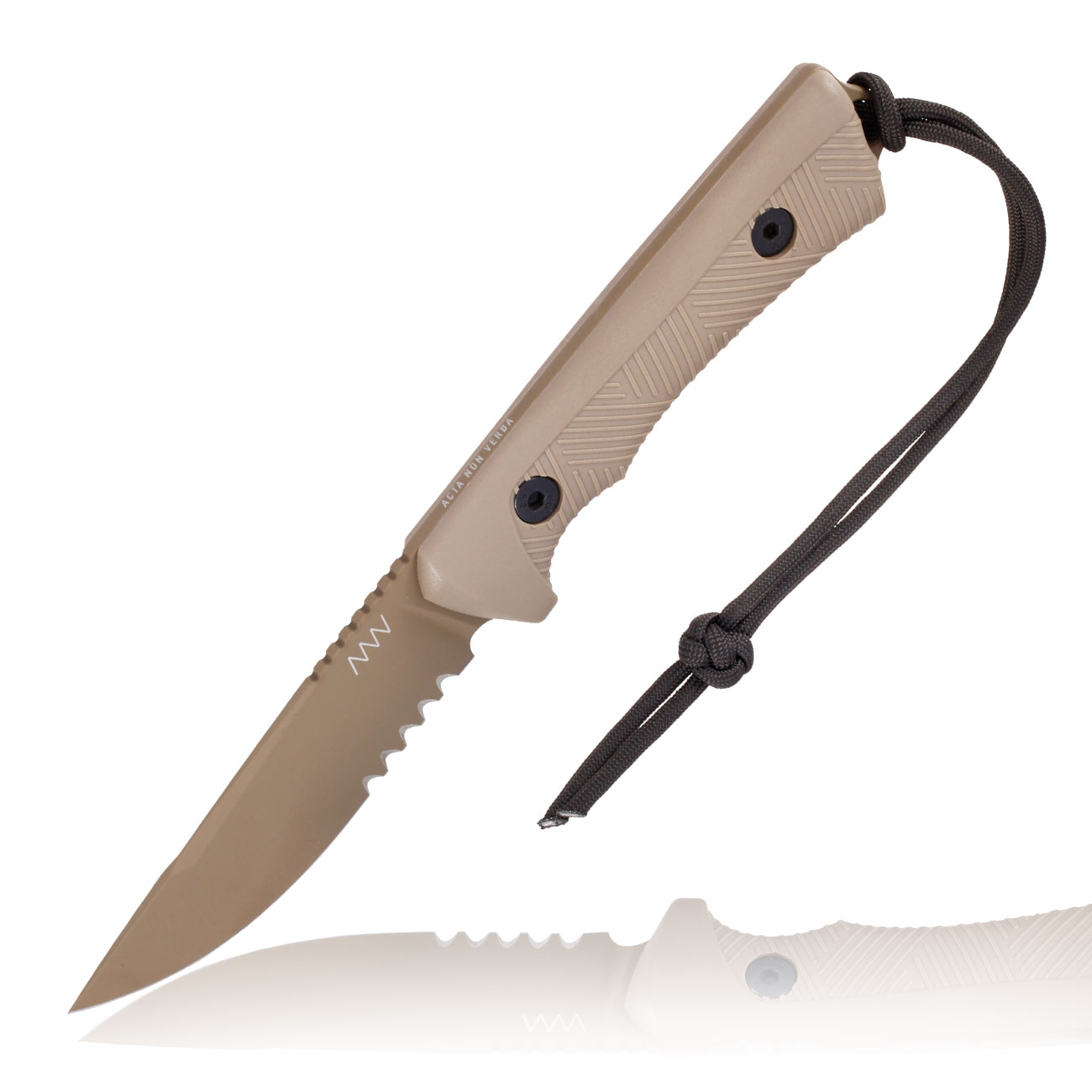 ANV Knives Outdoormesser P200 mit Sgezahnung Sleipner Stahl Cerakote coyote inkl. Kydexscheide