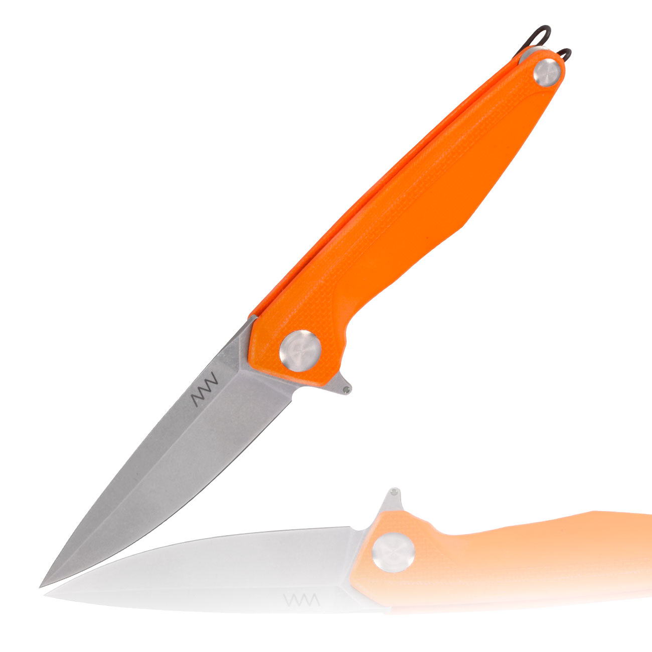 ANV Knives Einhandmesser Z300 G10 Sleipner Stahl orange/stonewash inkl. Grtelclip