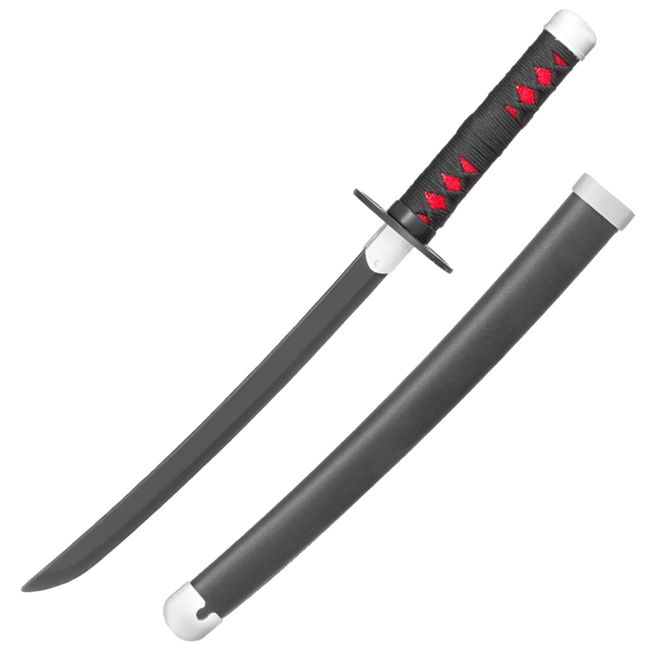 Haller Mini Katana Demon Slayer Tanjiro schwarz/rot inkl. Scheide und Schwertstnder