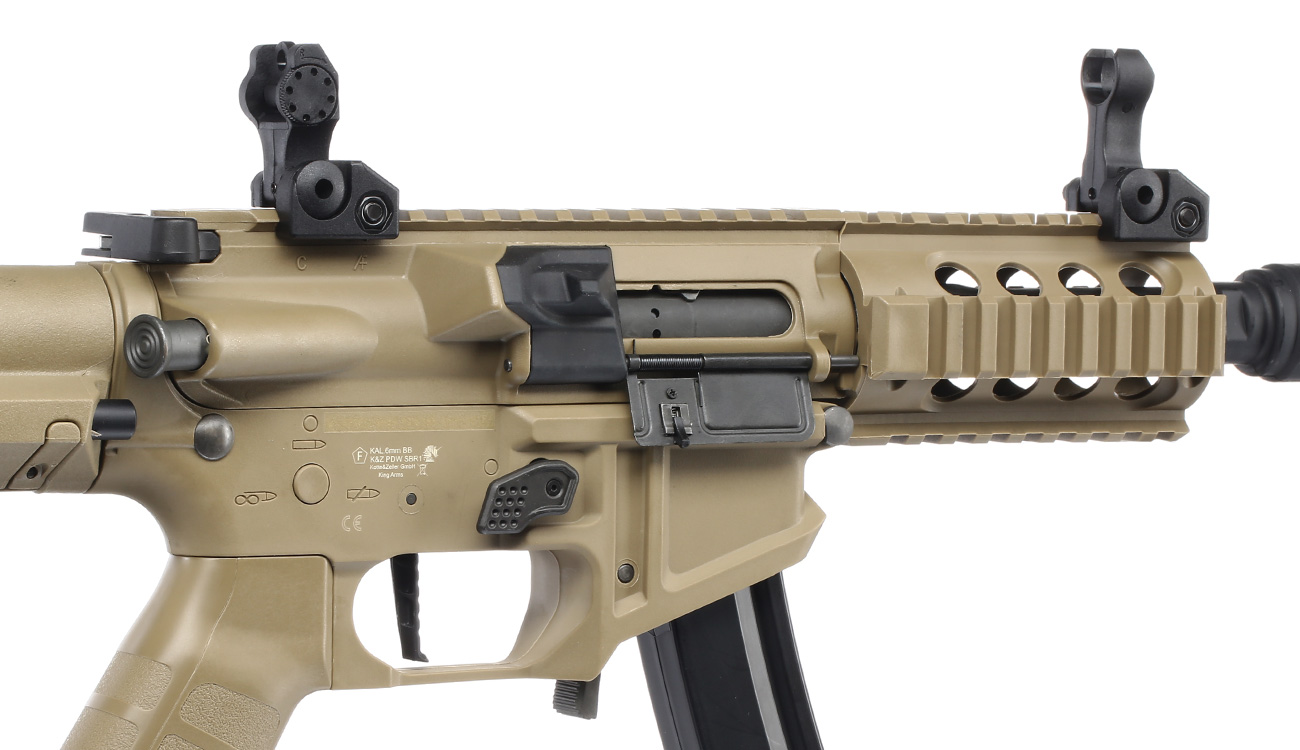 King Arms PDW 9mm SBR Shorty Polymergehäuse S-AEG 6mm BB Dark Earth kaufen