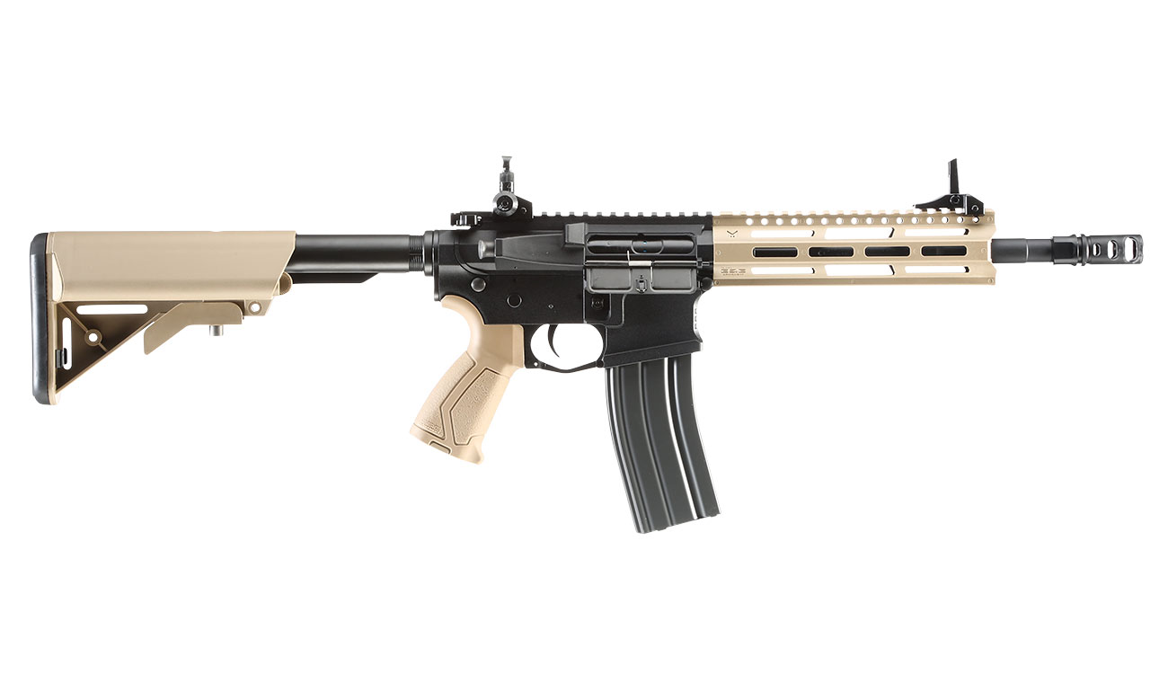 Versandrckufer G&G CM16 Raider 2.0 M-LOK Komplettset S-AEG 6mm BB Desert Tan Bild 2