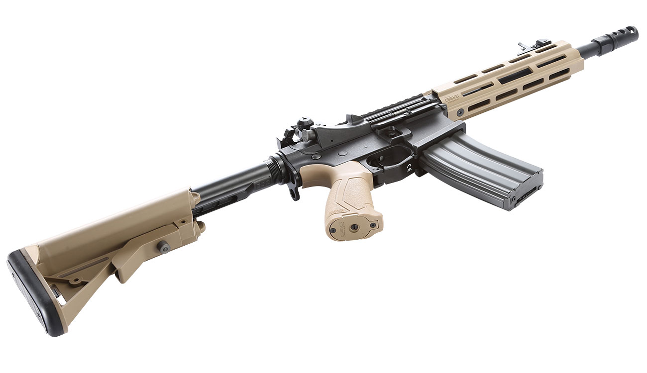 Versandrckufer G&G CM16 Raider 2.0 M-LOK Komplettset S-AEG 6mm BB Desert Tan Bild 4