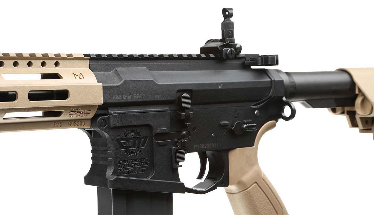 Versandrckufer G&G CM16 Raider 2.0 M-LOK Komplettset S-AEG 6mm BB Desert Tan Bild 7