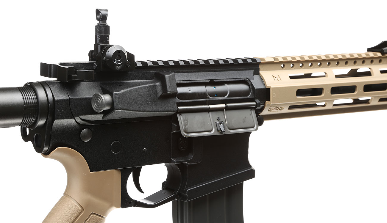 Versandrckufer G&G CM16 Raider 2.0 M-LOK Komplettset S-AEG 6mm BB Desert Tan Bild 8