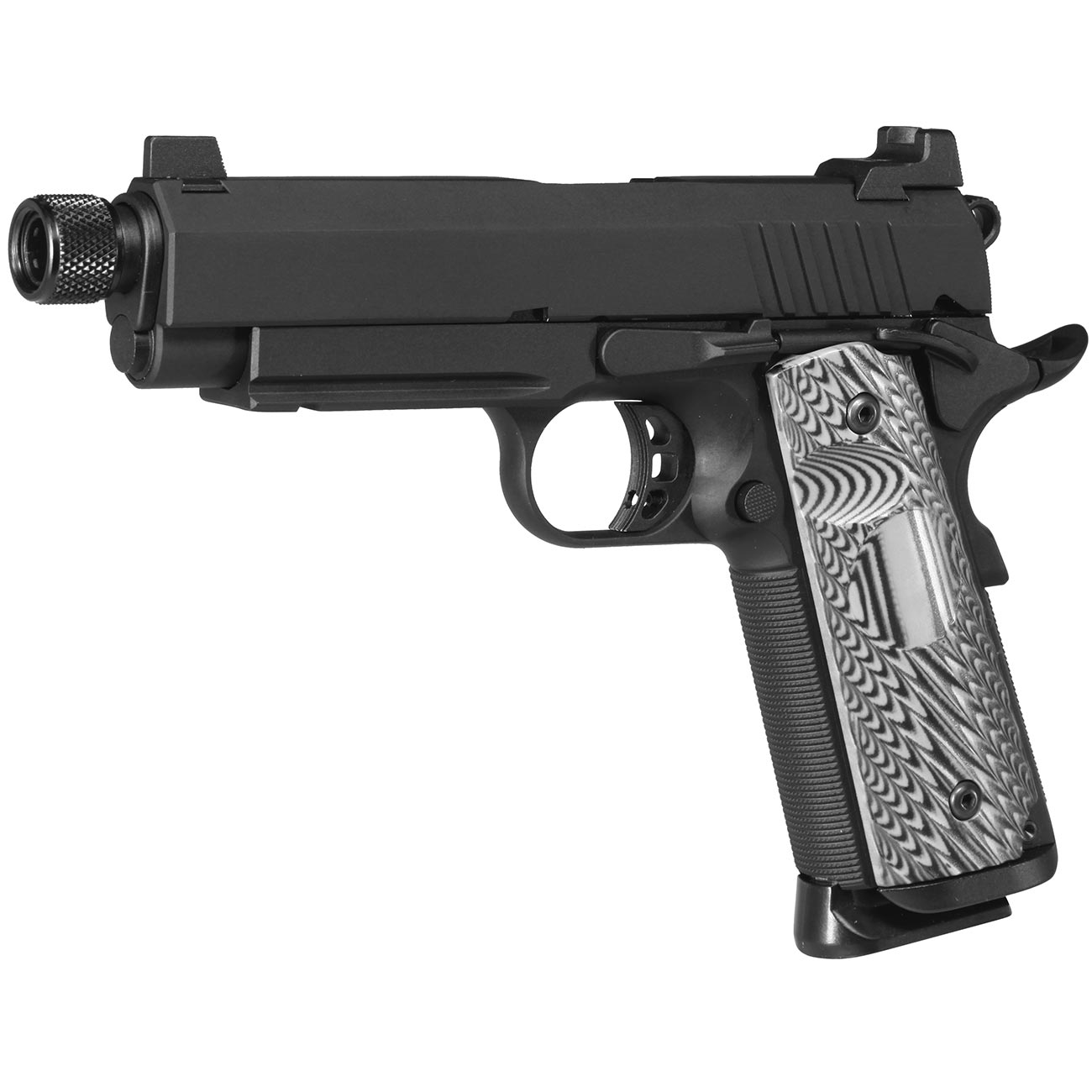 KLI M1911 Silent Hawk Vollmetall CO2 BlowBack 6mm BB schwarz