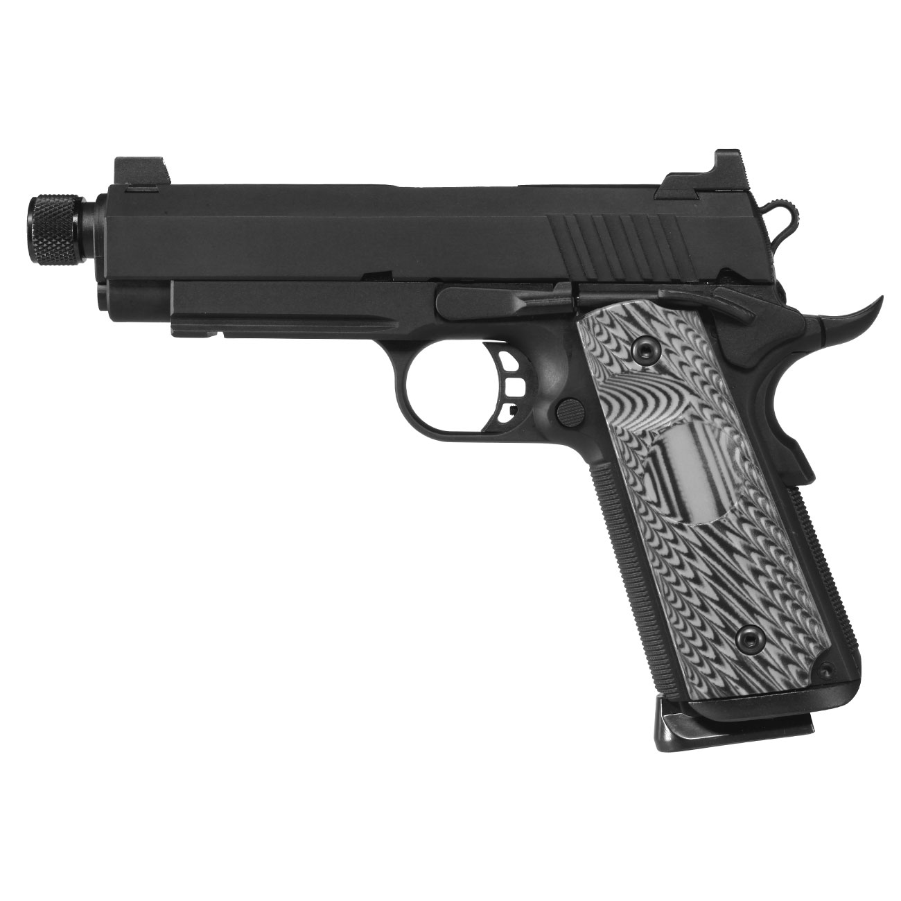 KLI M1911 Silent Hawk Vollmetall CO2 BlowBack 6mm BB schwarz Bild 1