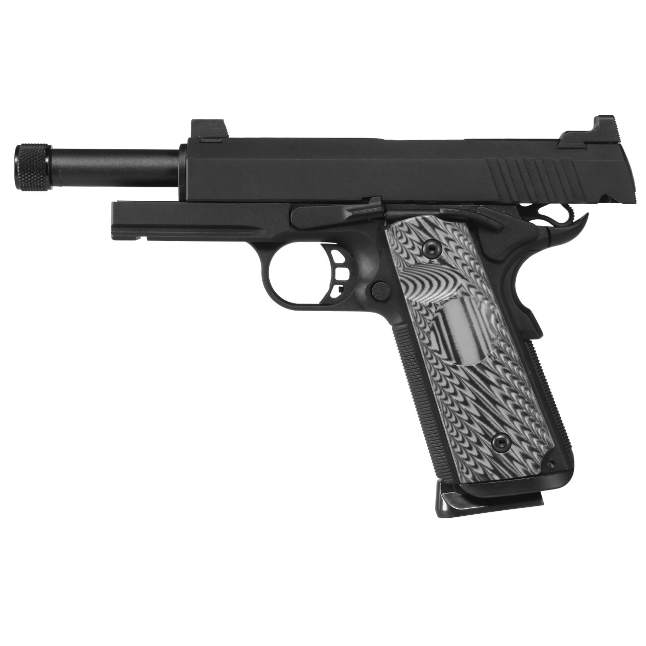 KLI M1911 Silent Hawk Vollmetall CO2 BlowBack 6mm BB schwarz Bild 2