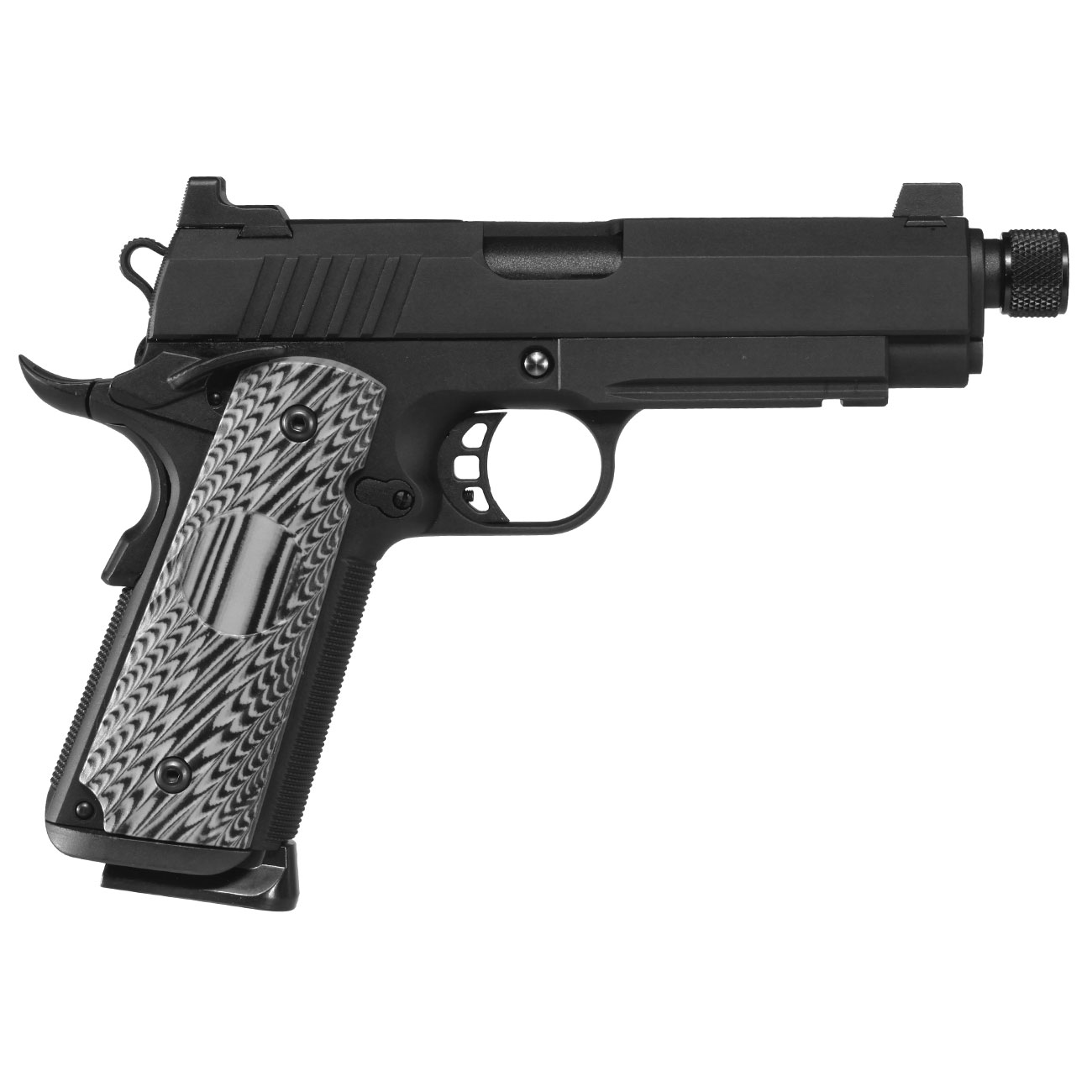 KLI M1911 Silent Hawk Vollmetall CO2 BlowBack 6mm BB schwarz Bild 3