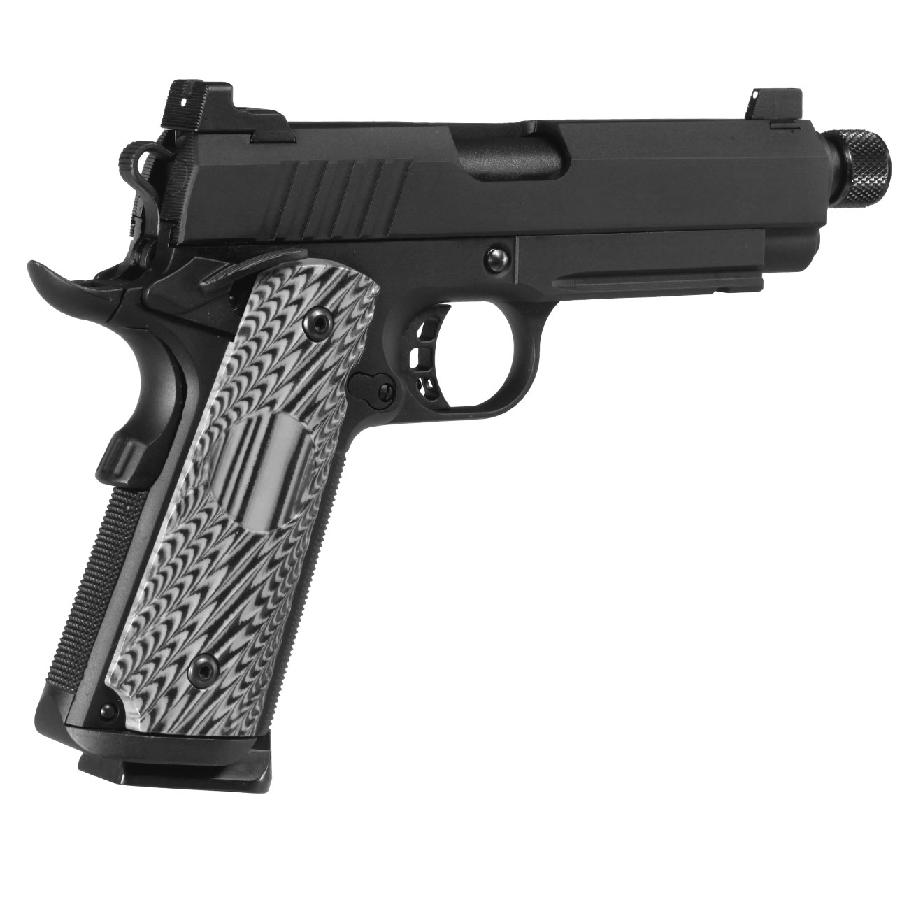 KLI M1911 Silent Hawk Vollmetall CO2 BlowBack 6mm BB schwarz Bild 4