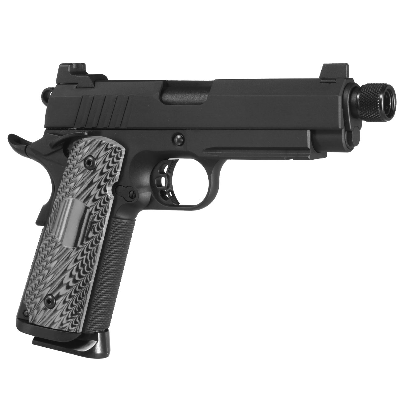 KLI M1911 Silent Hawk Vollmetall CO2 BlowBack 6mm BB schwarz Bild 7