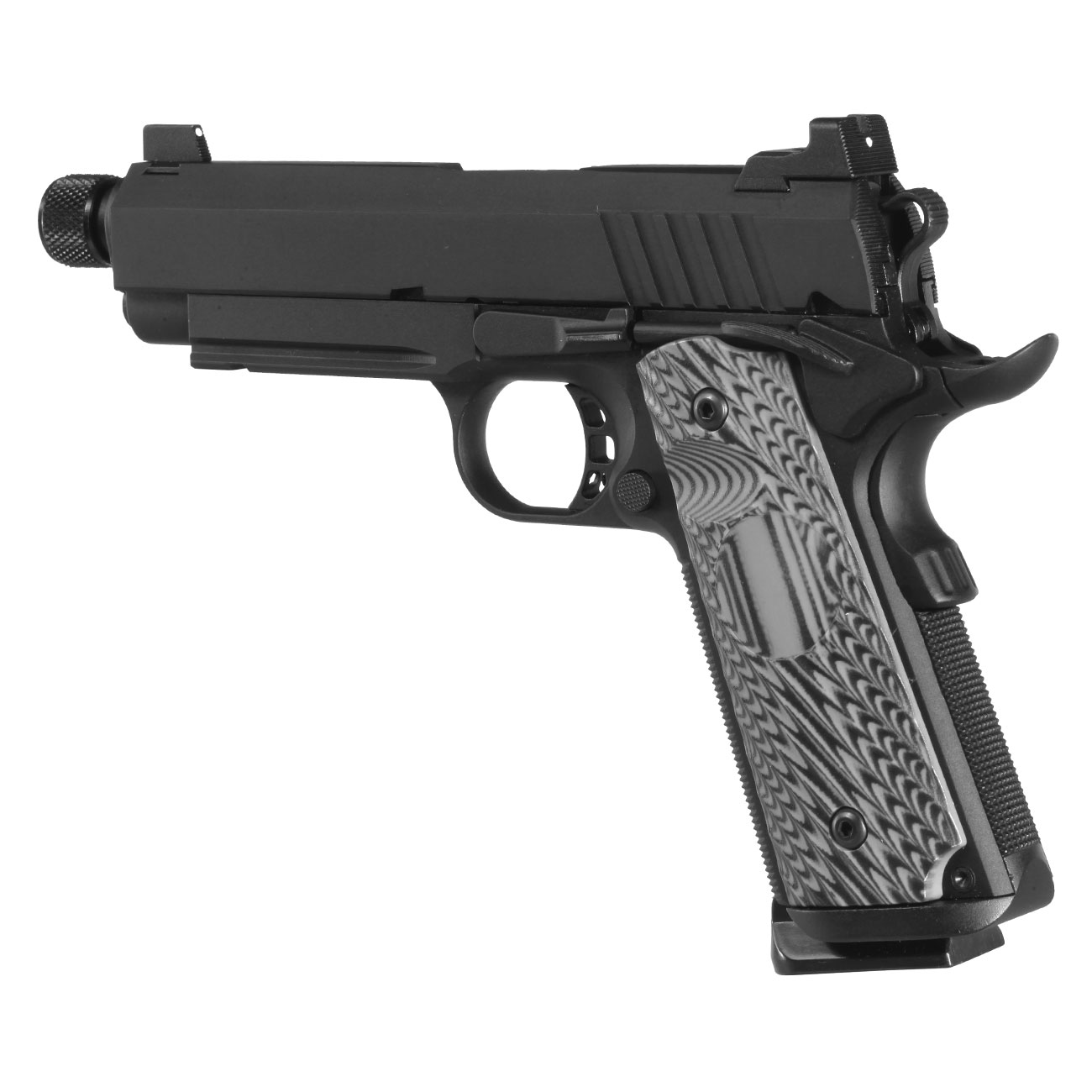 KLI M1911 Silent Hawk Vollmetall CO2 BlowBack 6mm BB schwarz Bild 8