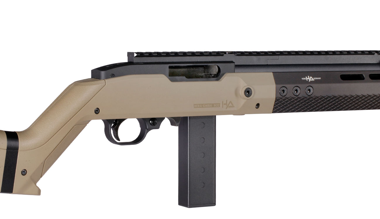 ASG H-22 STC Hera Arms Hybrid Series Vollmetall Gas-Blow-Back 6mm BB tan Bild 7