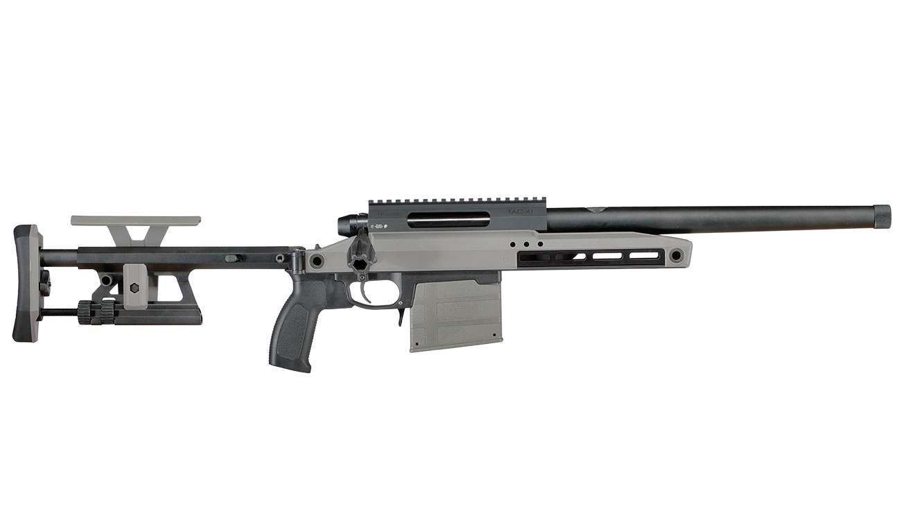 Silverback TAC-41 A mit Aluminium Chassis Bolt Action Snipergewehr Springer 6mm BB Wolf Grey Bild 2