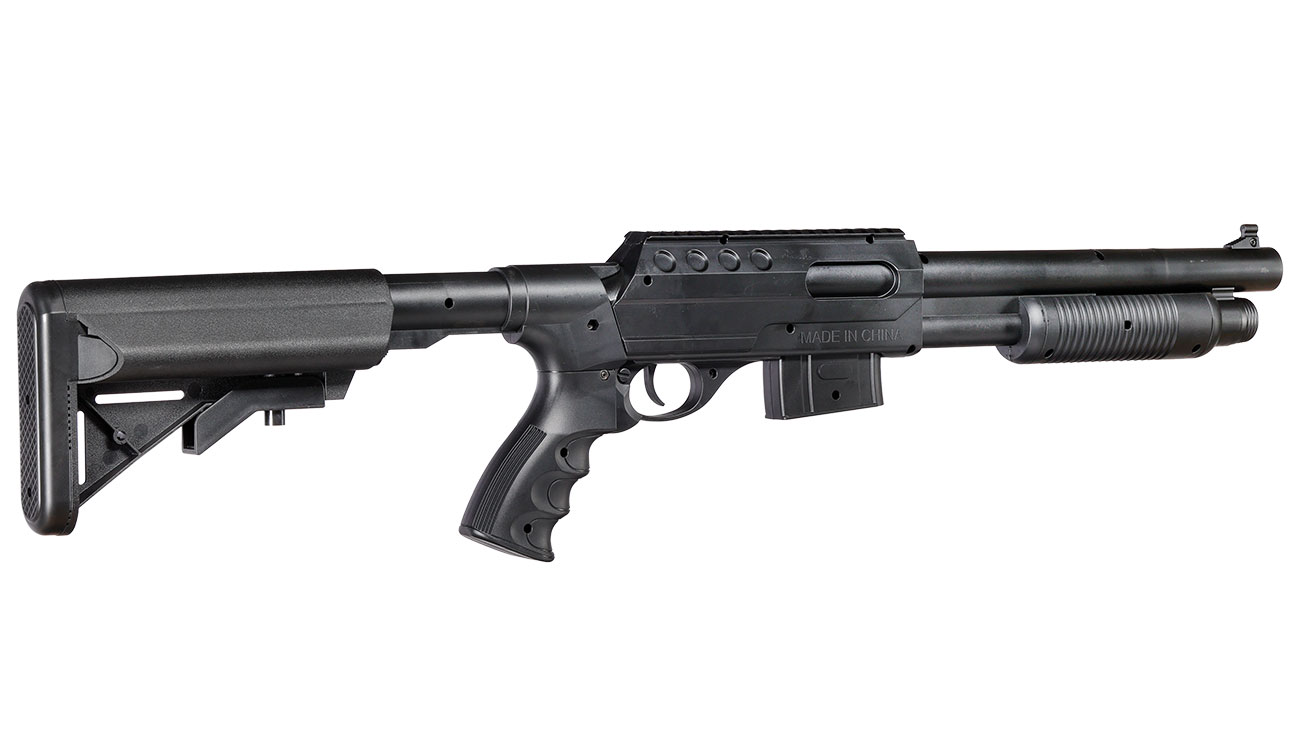 Vigor M3000 Tactical Shotgun mit Schiebeschaft Springer Softair 6mm BB schwarz Bild 3