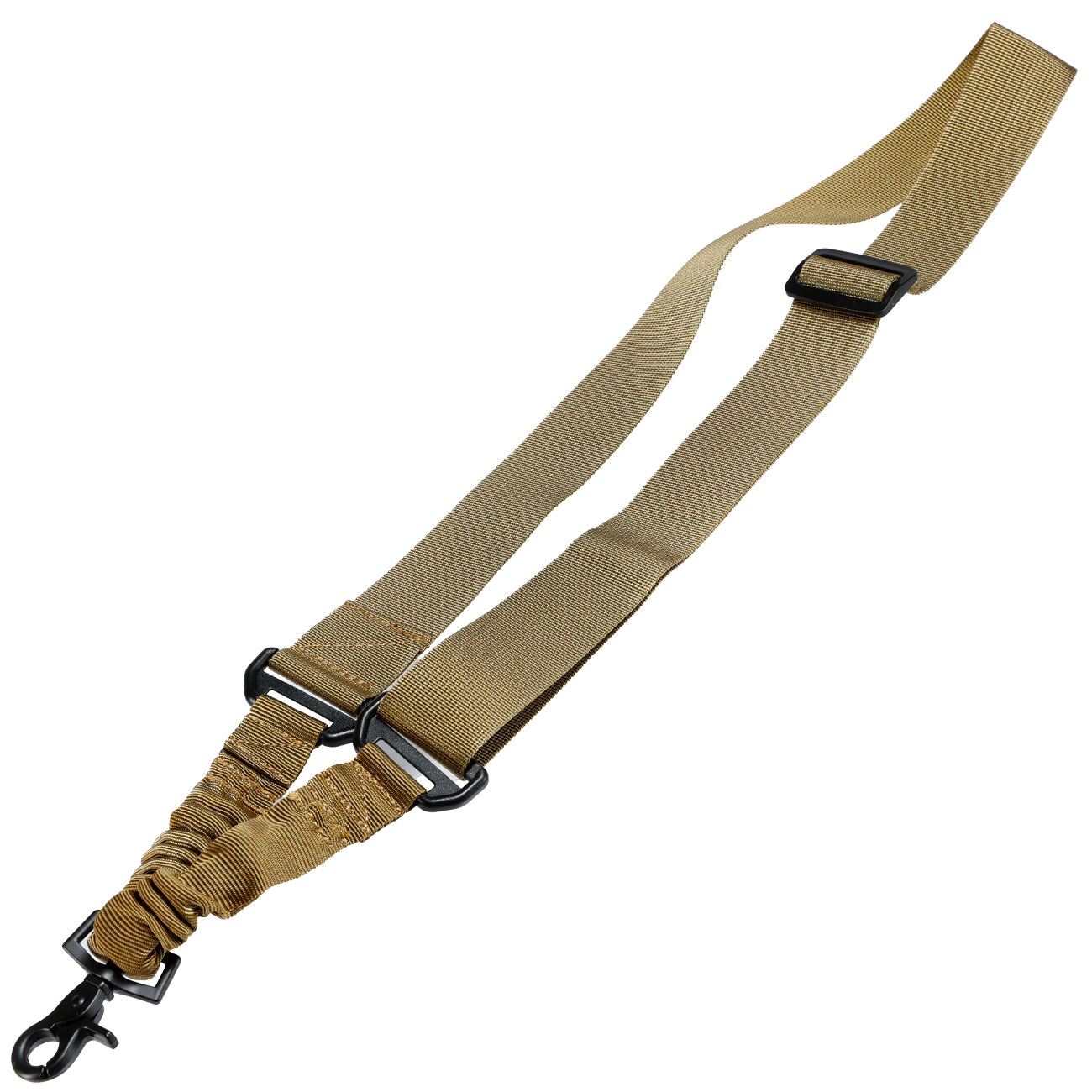 WoSport 1-Punkt Tragegurt Dual Bungee Universal mit Round-Hook Karabiner tan Bild 1