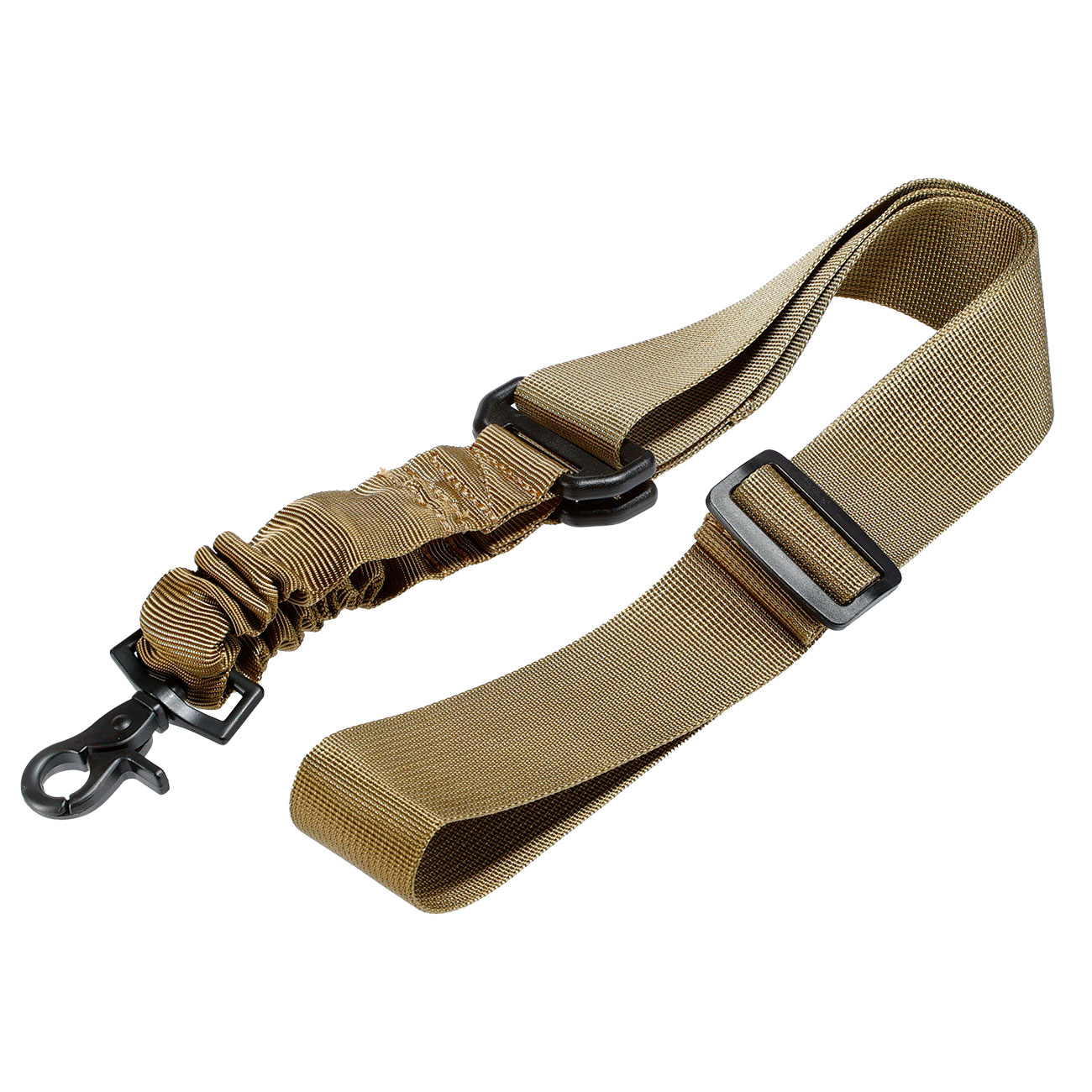 WoSport 1-Punkt Tragegurt Dual Bungee Universal mit Round-Hook Karabiner tan Bild 5