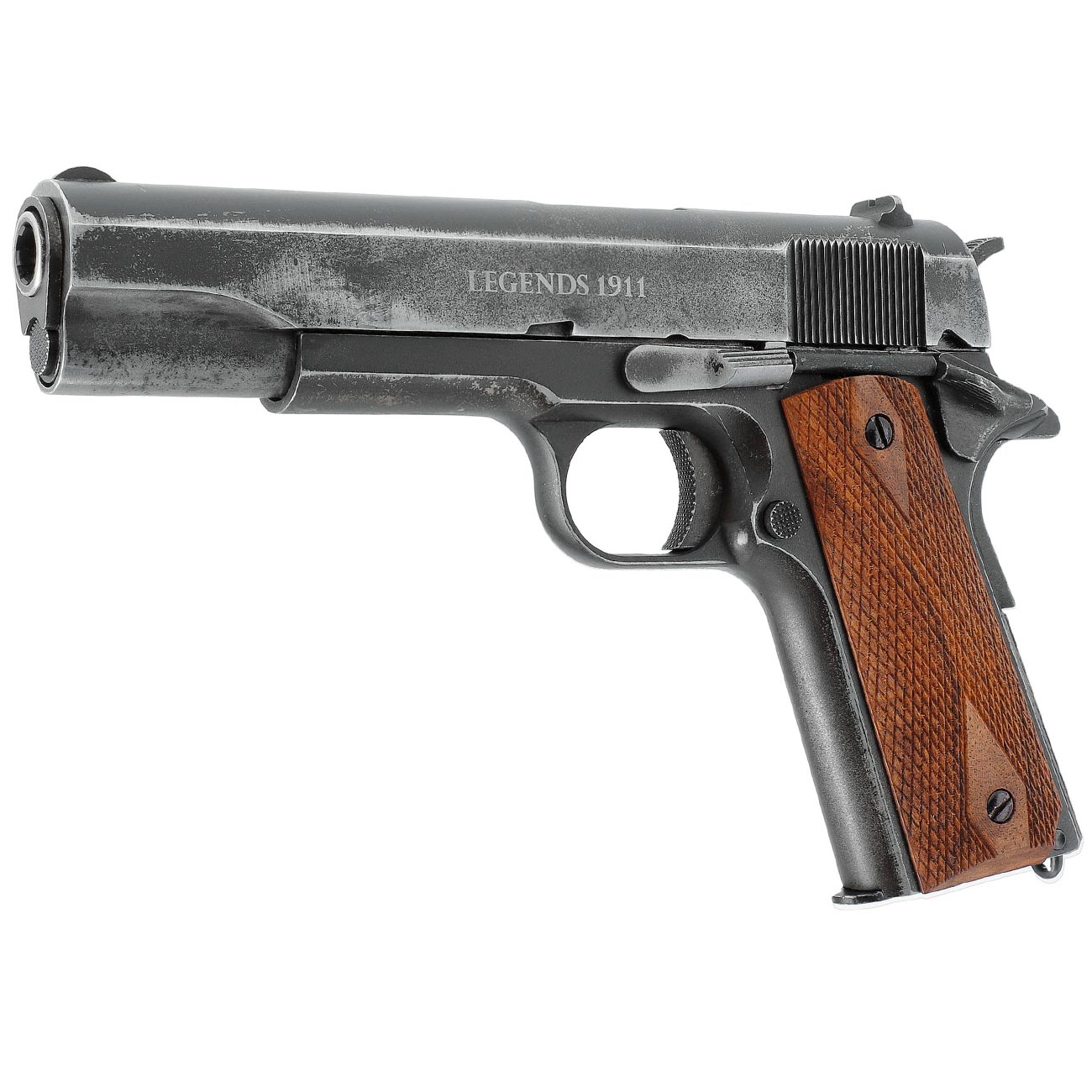 Legends 1911 Airsoft Vollmetall CO2 BlowBack 6mm BB Vintage-Edition mit Echtholz-Griffschalen