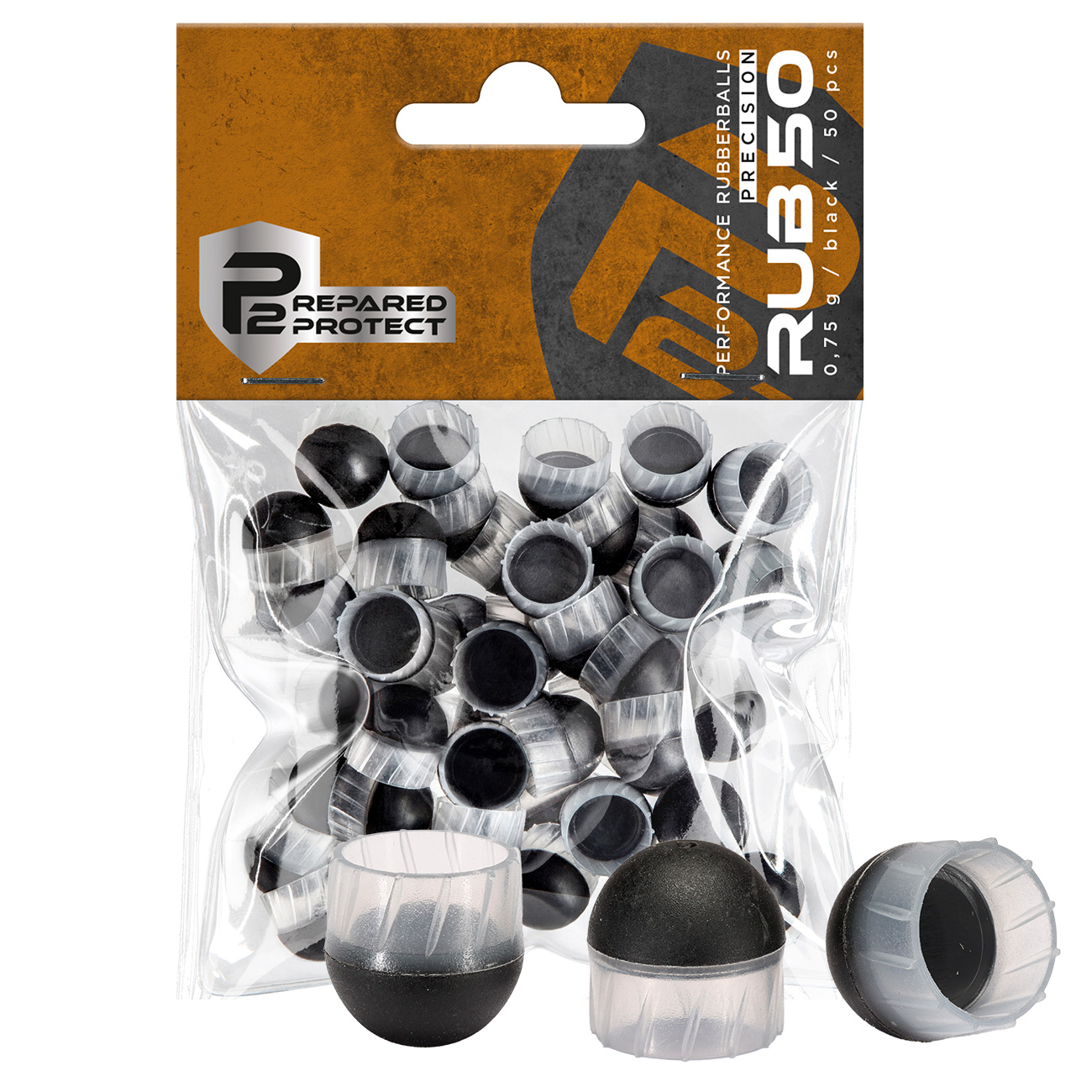 P2P Gummikugeln RUB 50 Precision Rubber Balls Kaliber .50 -50 Stck