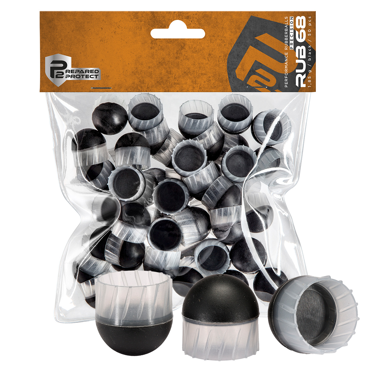 P2P Gummikugeln RUB 68 Precision Rubber Balls Kaliber .68 -50 Stck