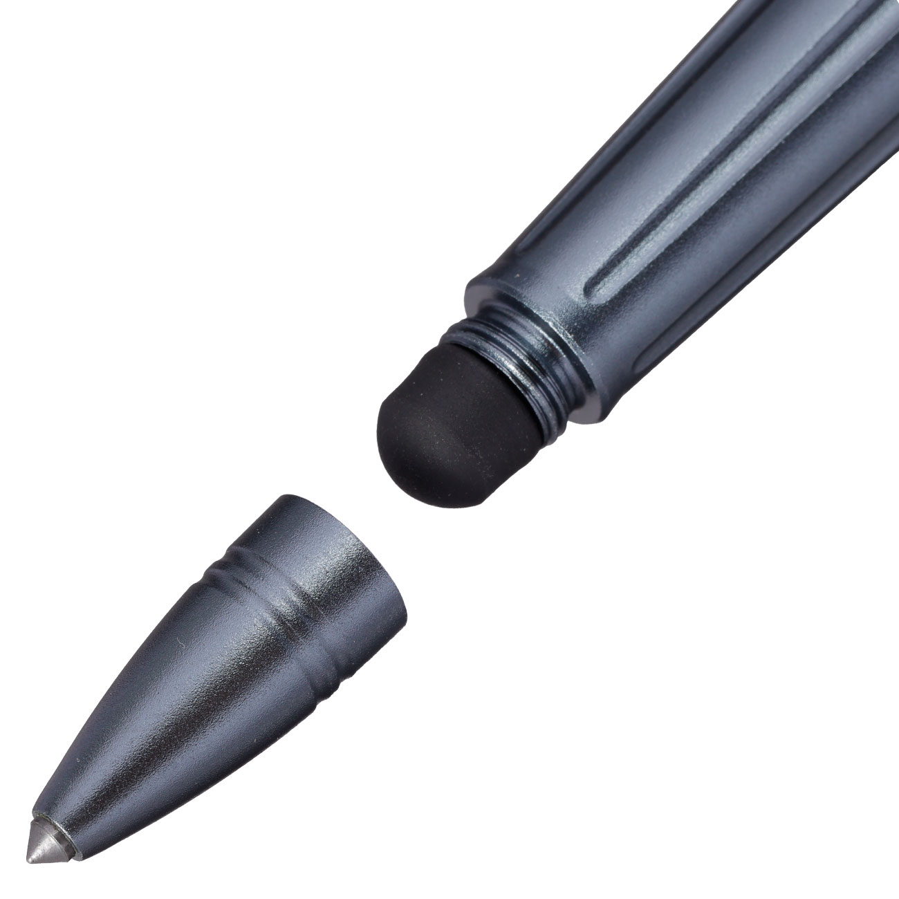 Tactical Pen TP3 Kugelschreiber, Touchpen, Kubotan, Glasbrecher grau Bild 4