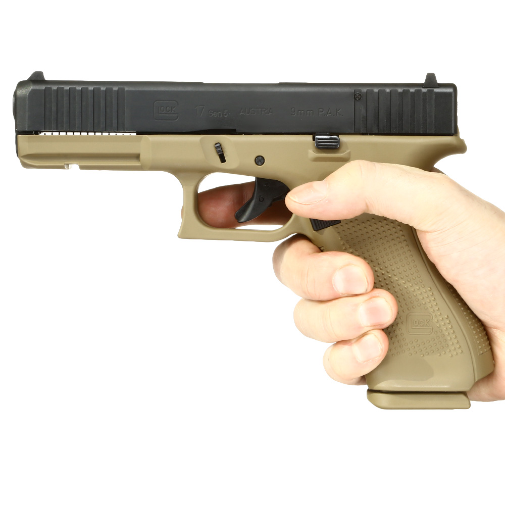 Glock 17 Gen5 Schreckschuss Pistole 9mm P.A.K. coyote inkl. Waffenkoffer  kaufen