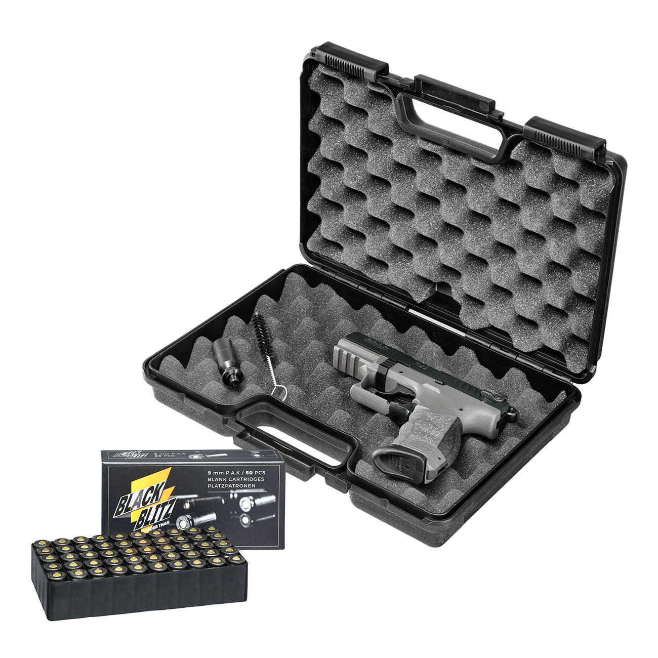 Walther P22Q Schreckschuss Pistole 9mm P.A.K. Cerakote Meteor Gray Sondermodell inkl. 50 Schuss Black Blitz GRATIS Bild 4