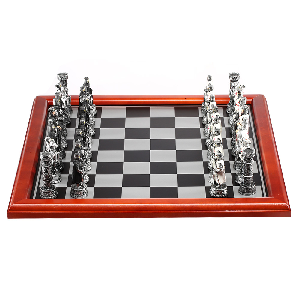Hochwertiges Wikinger Schachfiguren Set 32 Stück handbemalt bis
