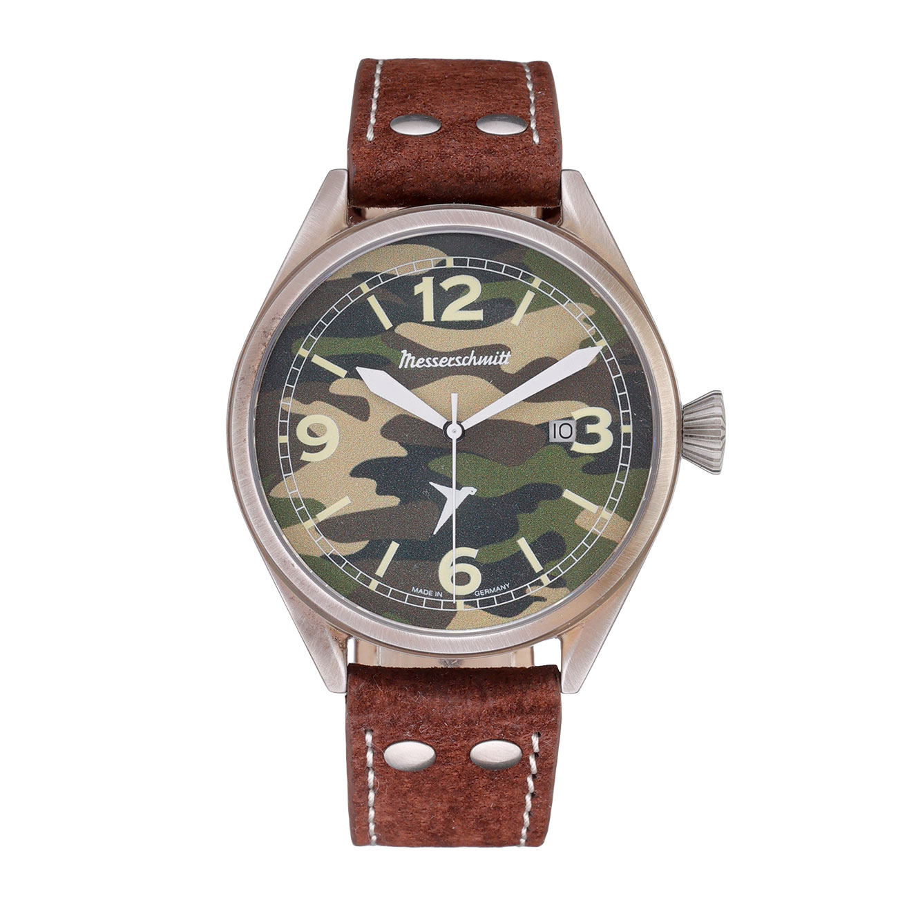 Messerschmitt Vintage Fliegeruhr ME-43ARMY mit Wasserbffelband