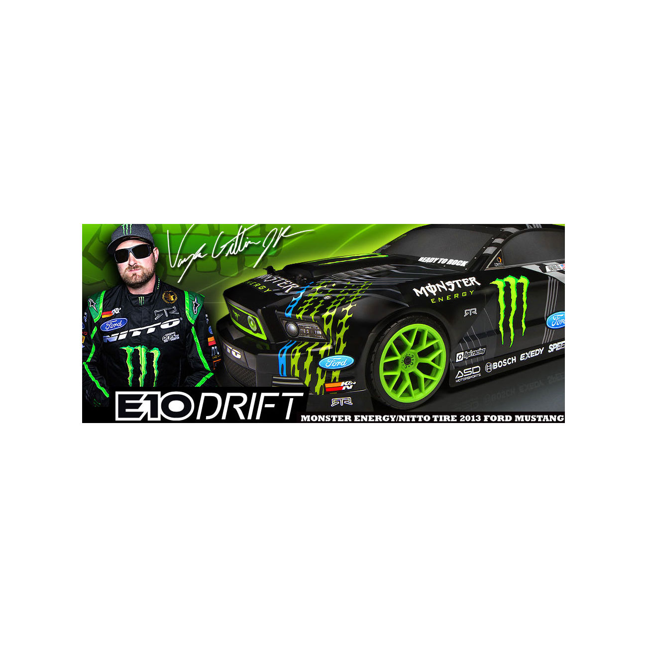 E10 drift ford mustang monster rtr 1/10 #3