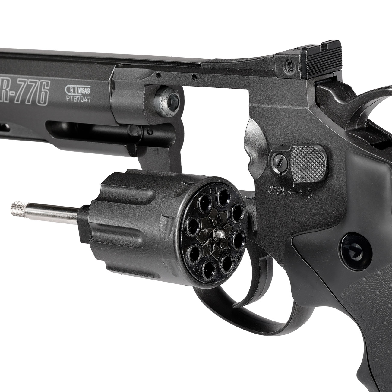 Gamo PR-776 CO2-Revolver 6 Zoll Kal. 4,5mm Diabolo Vollmetall schwarz Bild 3