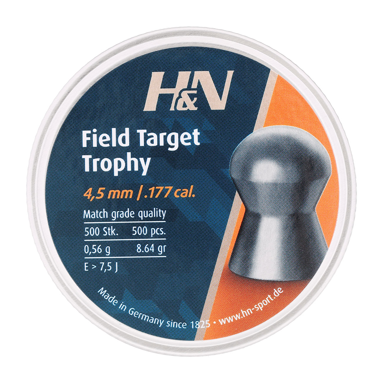 H&N Field Target Trophy Diabolo Rundkopf 4,5 mm 500 Stck Bild 3