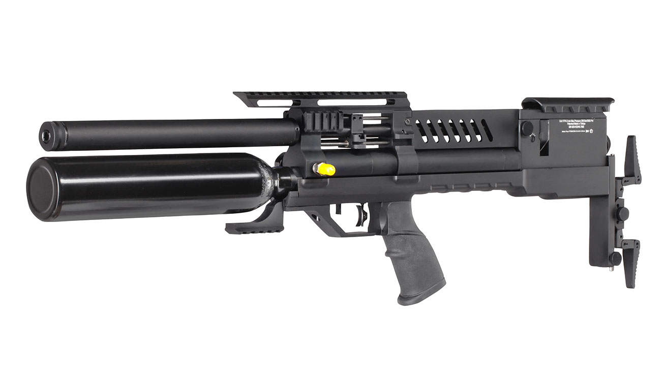 Reximex Meta Plus Pressluftgewehr 4,5mm Diabolo schwarz inkl. 2 x 14-Schuss Magazin, One-Shot-Tray und Waffenkoffer Bild 1