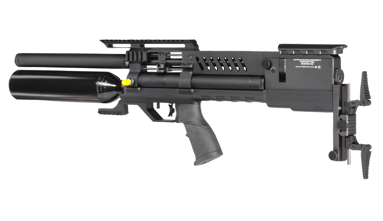 Reximex Meta Plus Pressluftgewehr 4,5mm Diabolo schwarz inkl. 2 x 14-Schuss Magazin, One-Shot-Tray und Waffenkoffer Bild 2