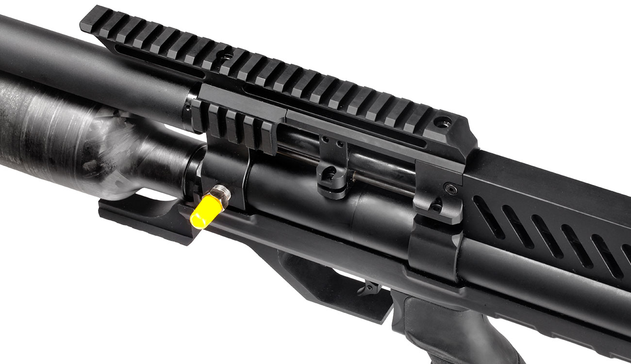 Reximex Meta Premium Pressluftgewehr 4,5mm Diabolo schwarz inkl. 2 x 14-Schuss Magazin, One-Shot-Tray und Waffenkoffer Bild 3